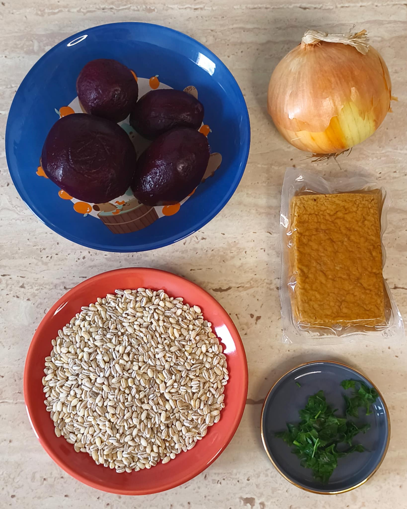 składniki na obiad z burakami